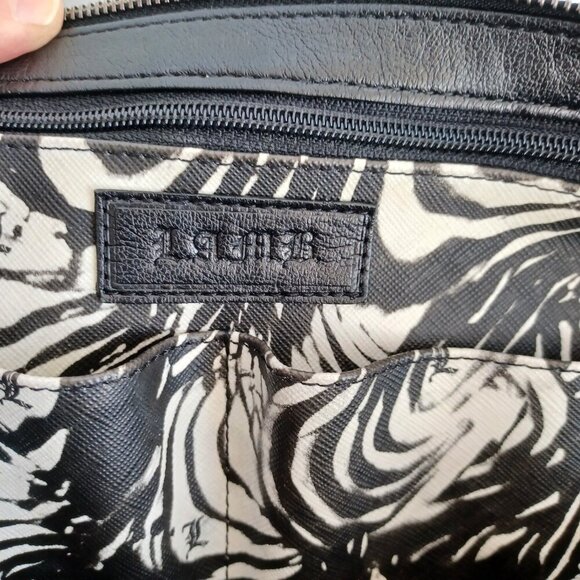 L.A.M.B. Bag by Gwen Stefani Black White Satchel Handbag Purse Luxury Designer - Picture 5 of 15